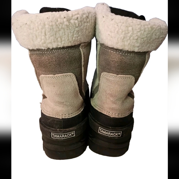 Women's Tamarack Thermolite Snow Boot Tan Black Size 8 - Picture 4 of 8